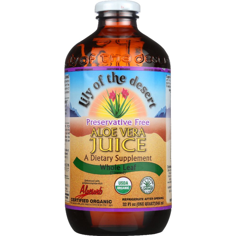 Organic Whole Leaf Aloe Vera Juice, 32 oz