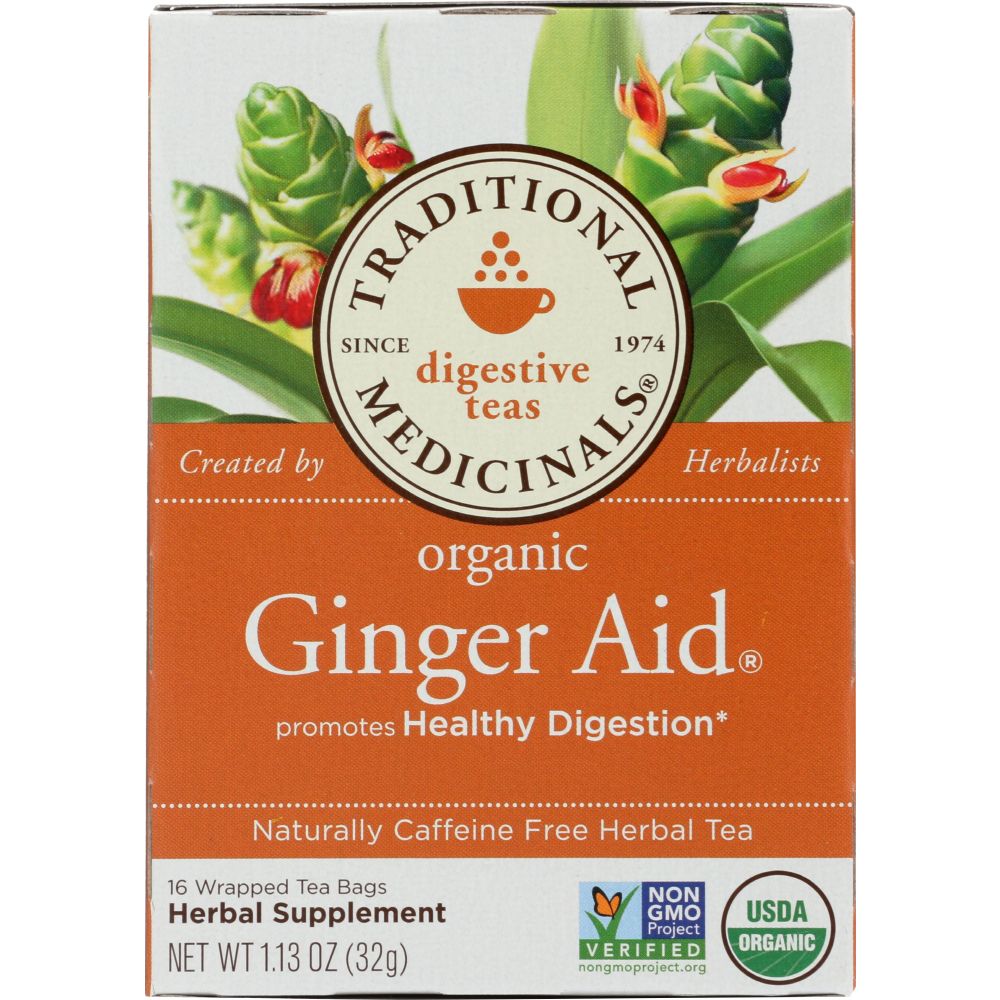 Organic Ginger Aid Herbal Tea, 16 Tea Bags