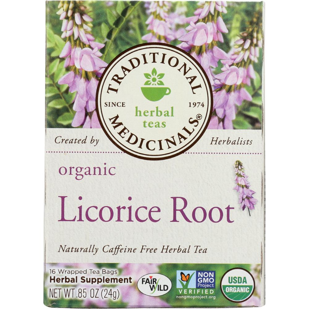 Organic Licorice Root Herbal Tea, 16 Tea Bags