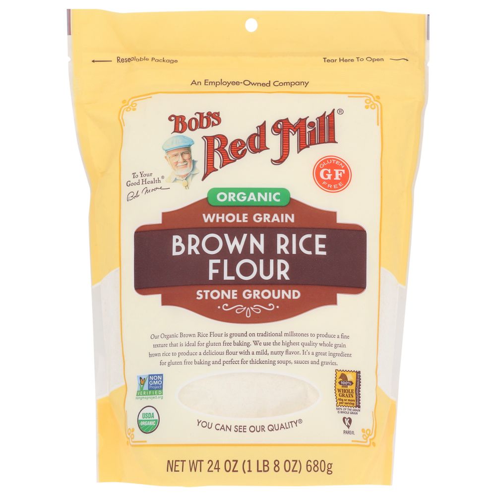 Organic Brown Rice Flour, 24 oz
