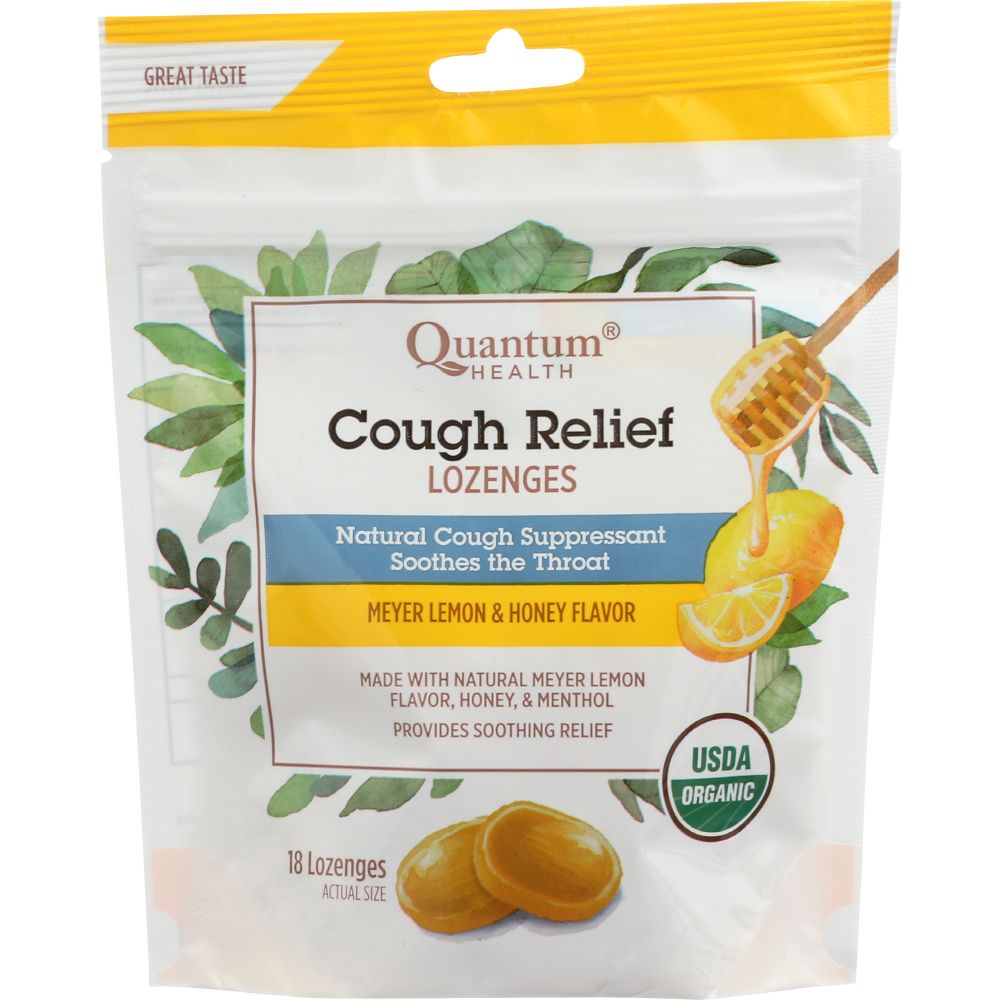 Lozenges Cough Relief Lemon and Honey Organic, 18 ea