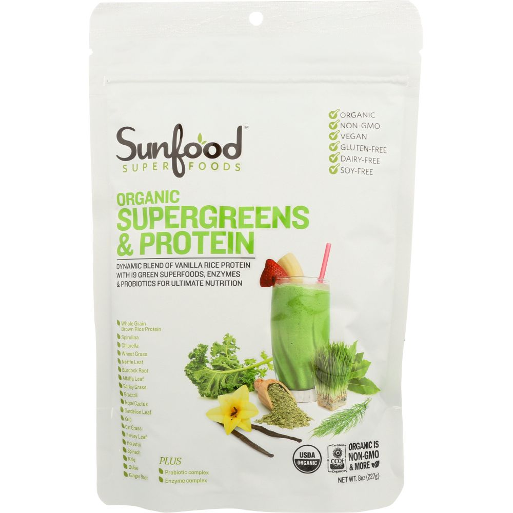 Organic Supergreens Protein, 8 oz