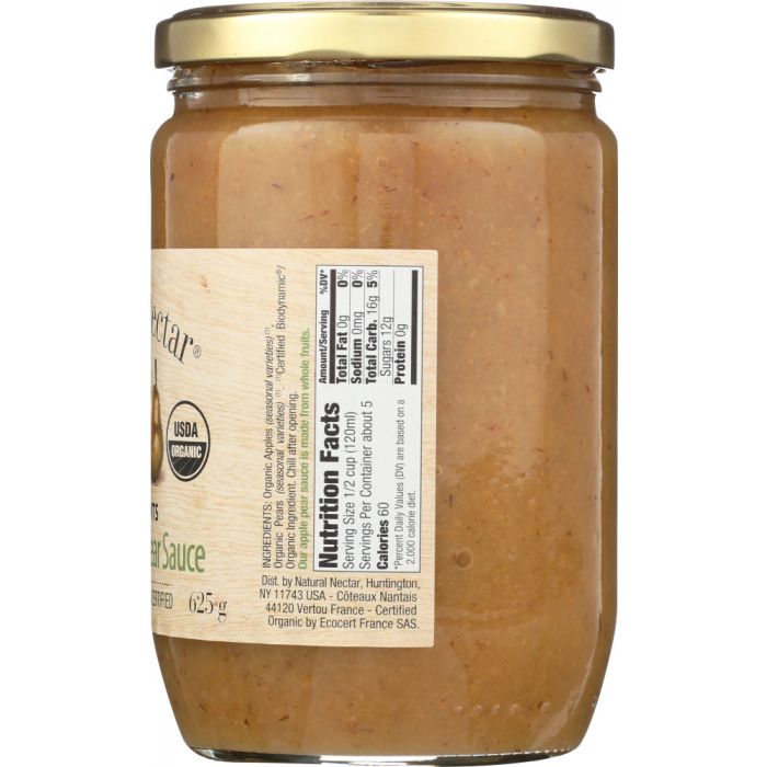 Biodynamic Pear Apple Sauce,  22 oz