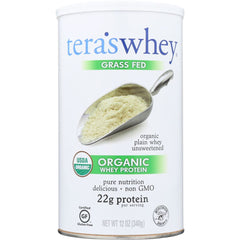 Organic Plain Whey Protein, 12 oz