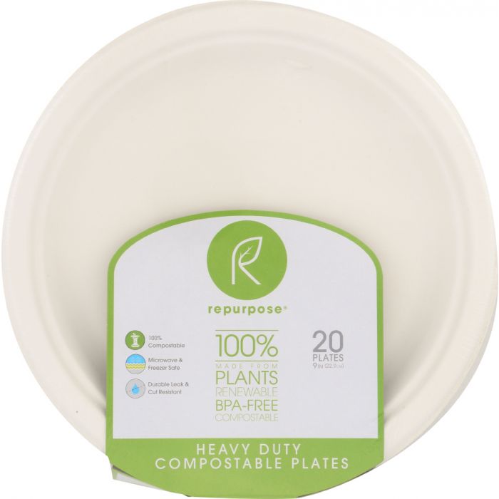 Compostable Plates (9 Inch), 20 count