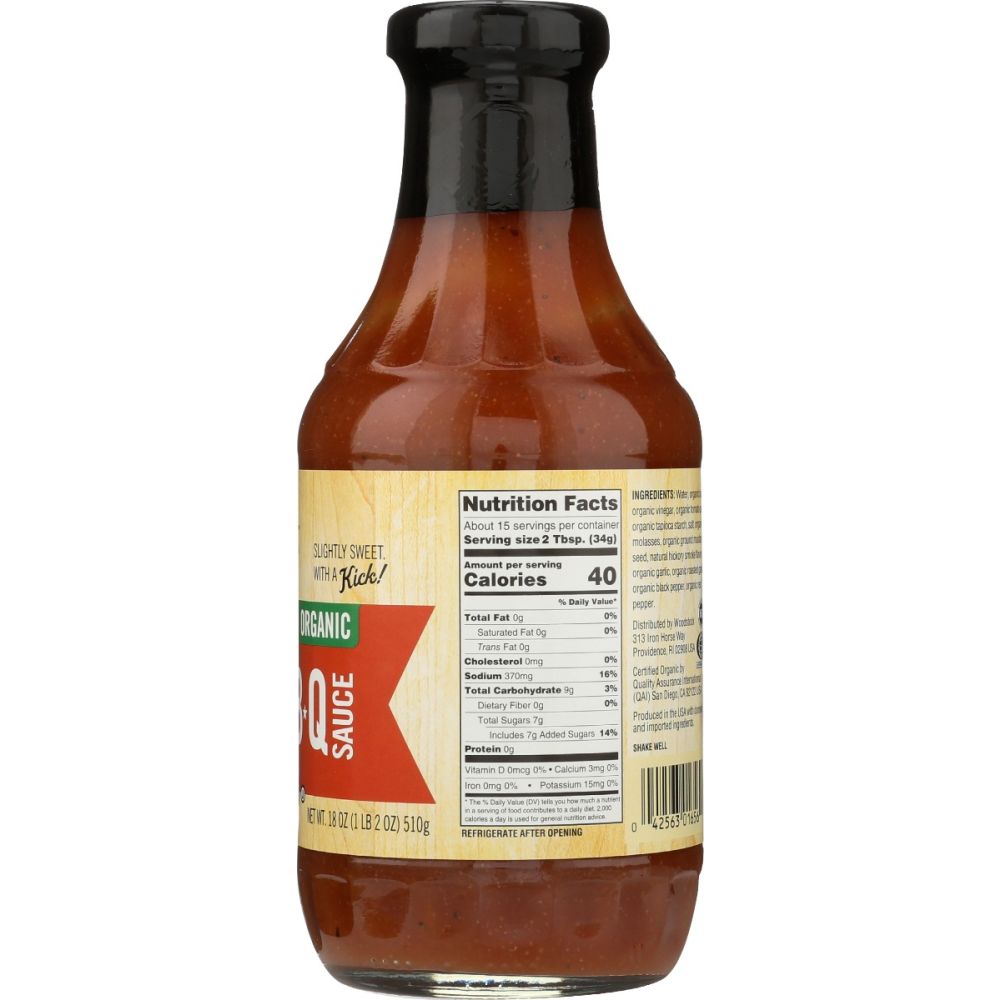 Organic Bbq Sauce, 18 oz